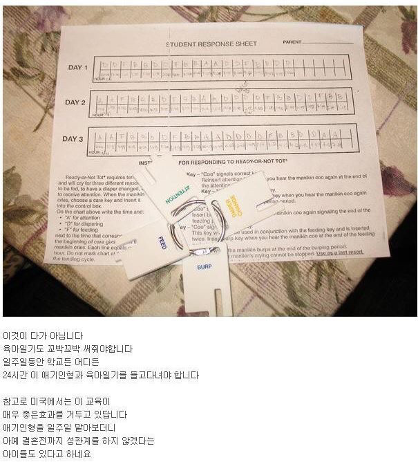 미국 고삼들의 필수 성교육 과제 애기인형 | 인스티즈