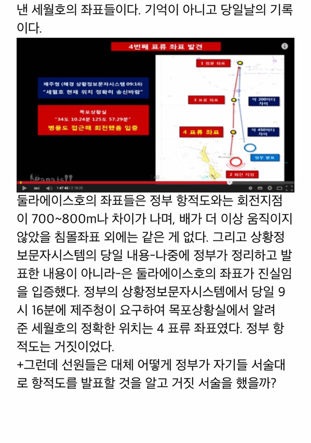 세월호 고의침몰 가능성 증거 (파파이스 요약) | 인스티즈