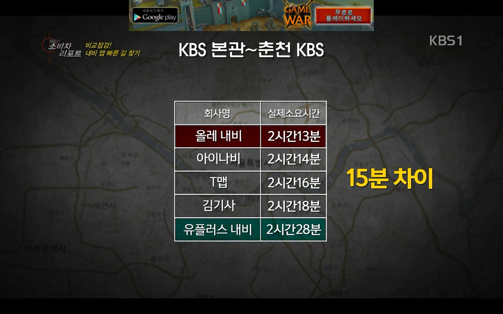스마트폰 네비게이션앱 7종 테스트~ | 인스티즈