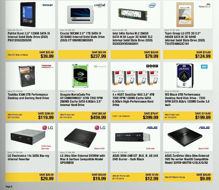 Newegg 블랙프라이데이 할인 품목 (새벽 3시부터 시작) | 인스티즈