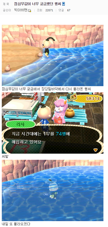 동물의 숲에서 존버하는 사람.jpg | 인스티즈