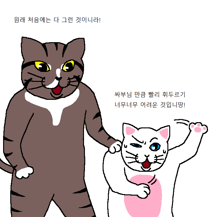 [만화] 사부고양이가 새끼고양이한테 무술 가르치는 만화 | 인스티즈