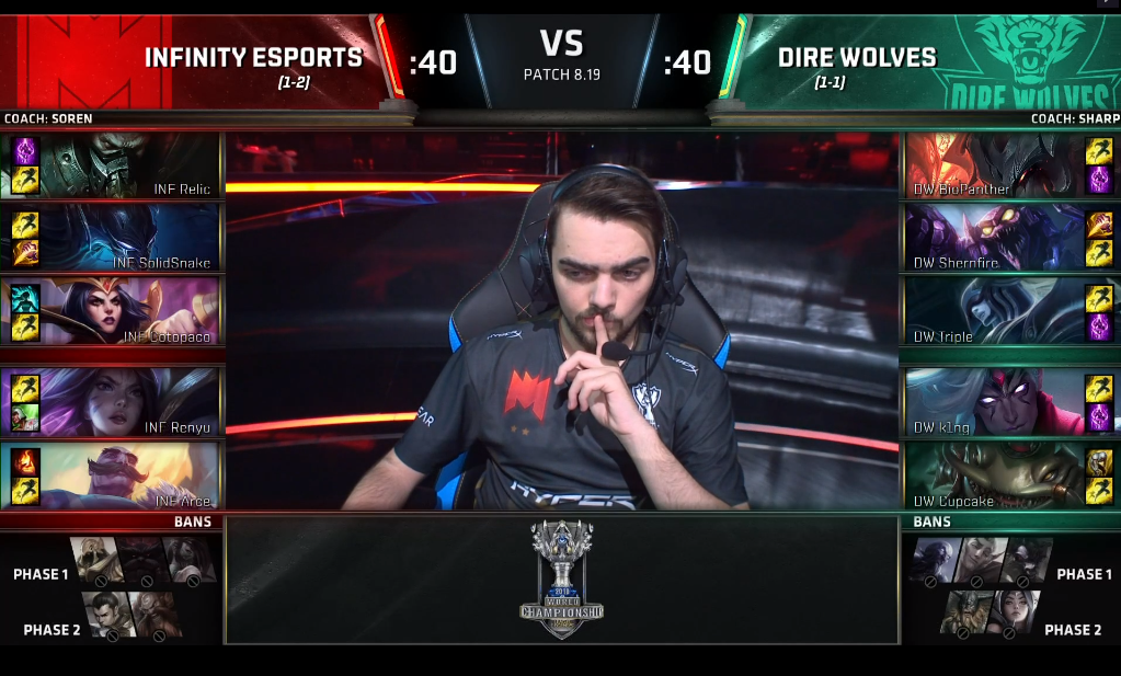 [LOL] 2018 롤드컵 플레이-인 스테이지 / 대회 나흘째 제 4경기, INF(북라틴) vs DW(호주) - 경기결과 | 인스티즈